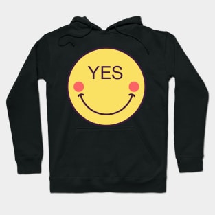 Emoji face icon with phrase Yes Hoodie